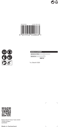 <!-- language missing --> Bosch M480 砂磨網 93 x 186 毫米